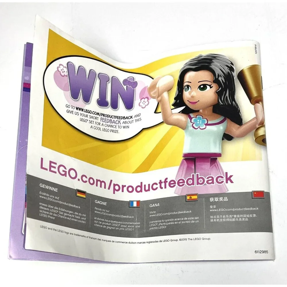LEGO Friends #41093 HEARTLAKE HAIR SALON INCOMPLETE w/ Instructions *1pc Missing